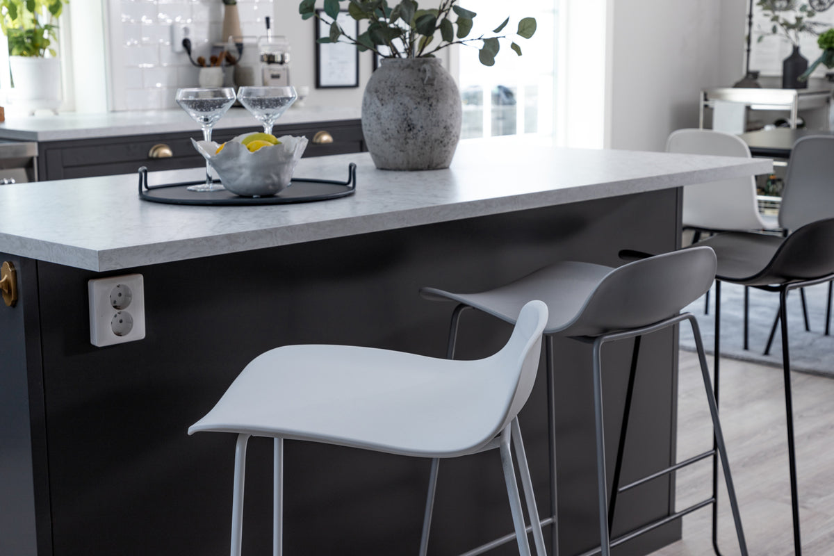 Wave Barstuhl 2er-Pack Grau