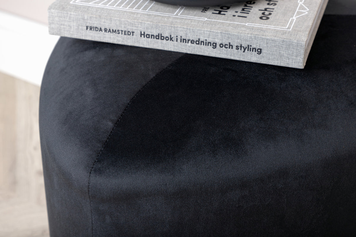 Peg Pouf Hocker 46 x 46 Schwarz