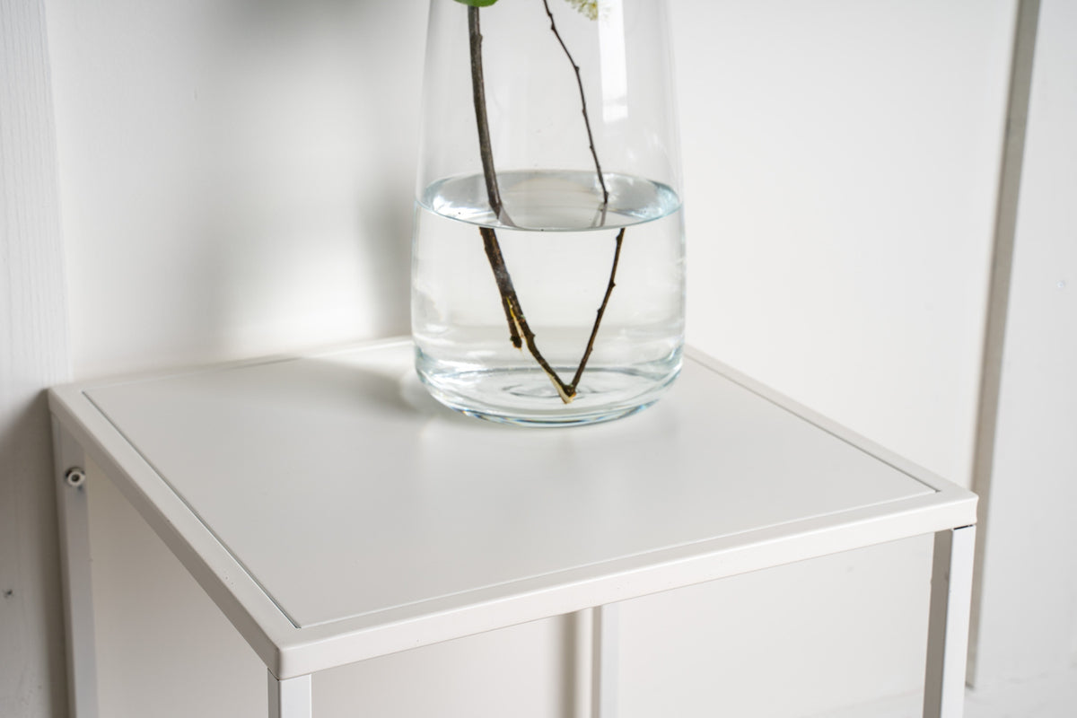 Staal Beistelltisch Nachttisch 37 x 38 Weiß