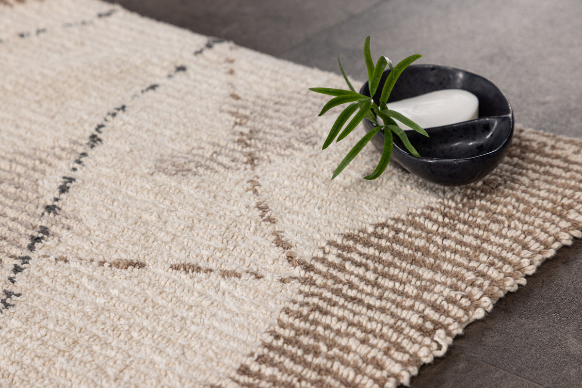 Paul Rechteckiger Teppich 90 x 60 Elfenbein