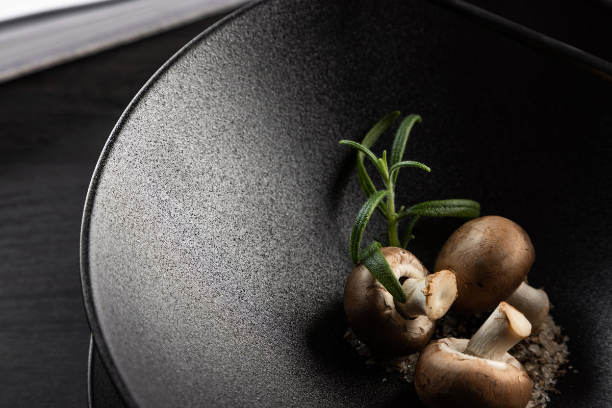 Wabi Sabi Schüssel 25 cm 2er-Pack Schwarz