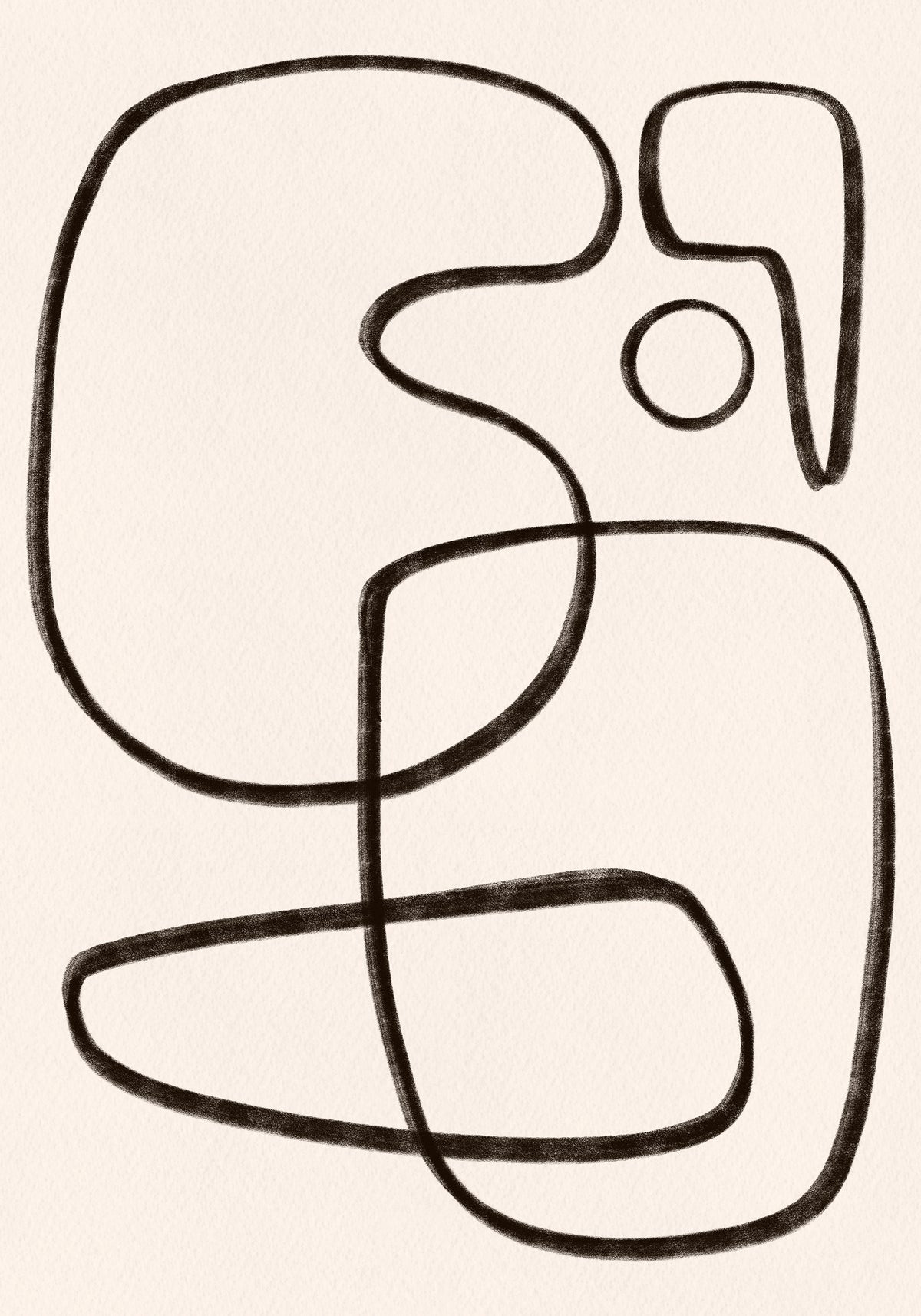 Line Art Poster Weiß