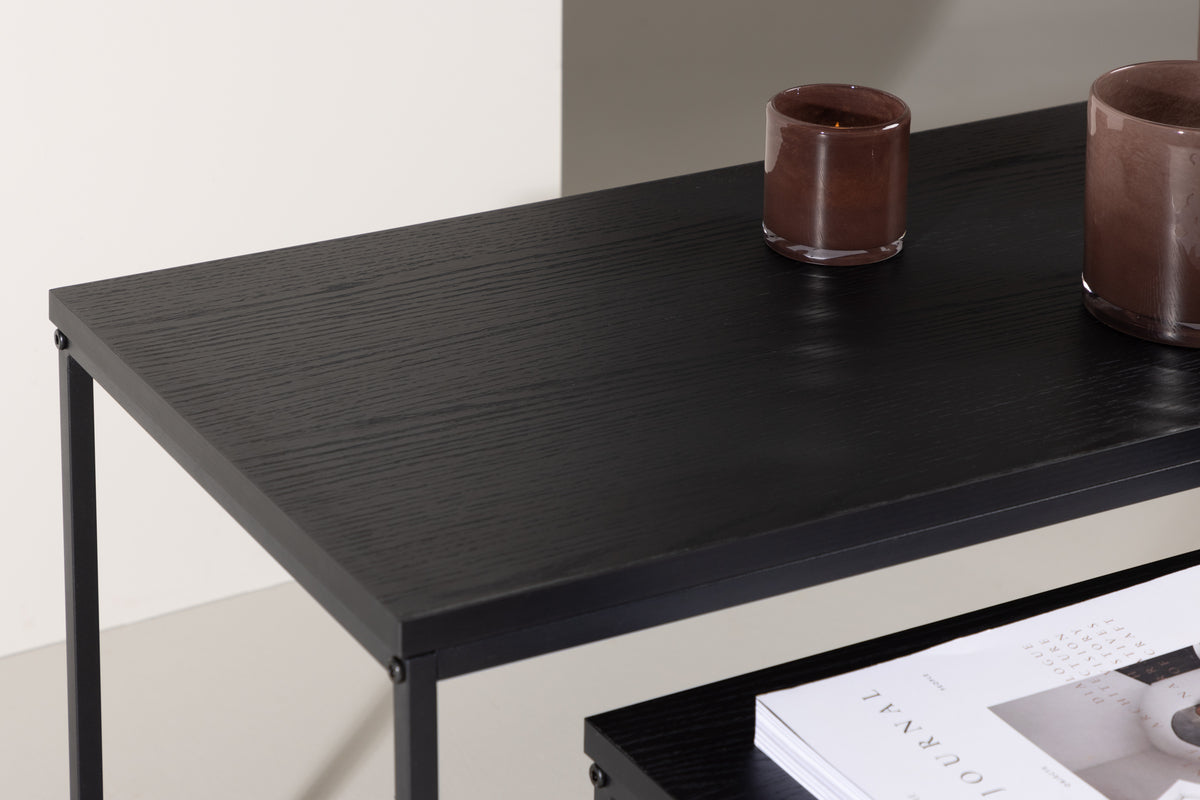 Staal Couchtisch Tisch 1: 100 cm Tisch 2: 75 cm x Tisch 1: 43 cm Tisch 2: 33 Schwarz