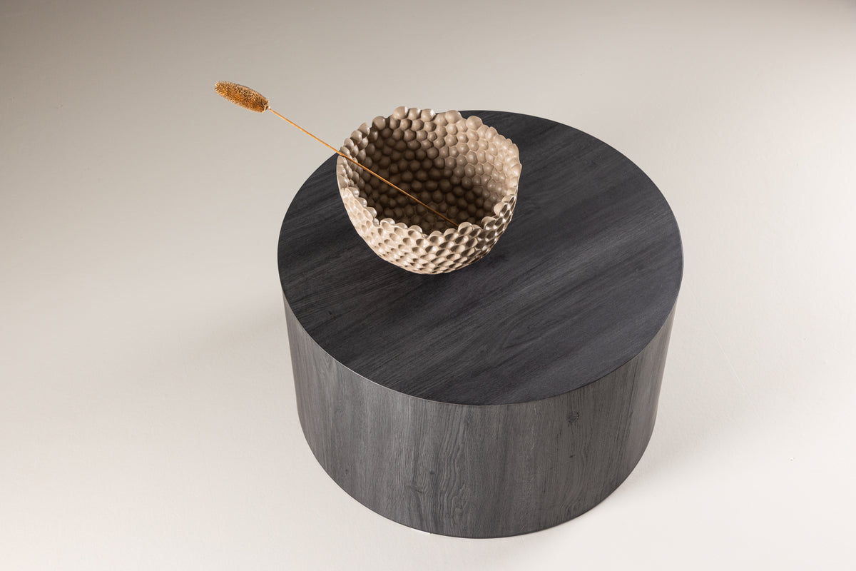 York Couchtisch 80 cm Schwarz Rund