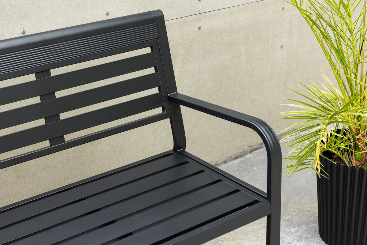 Elvas Gartenbank 60 x 84 x 125 Schwarz