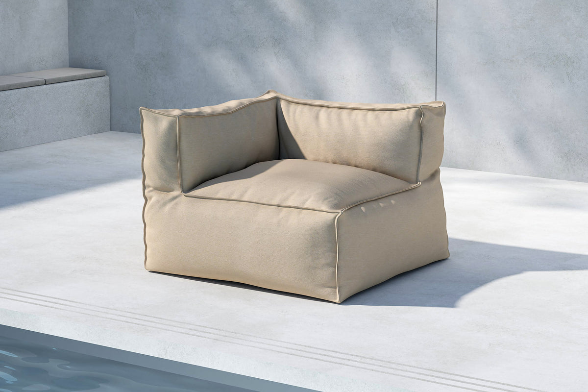 Rambo Loungesessel für Outdoor-Sofa Beige Eckteil