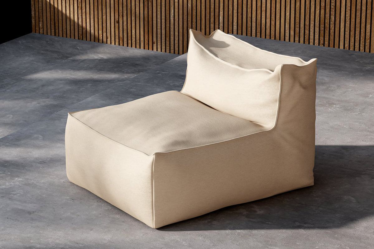 Rambo Loungesessel für Outdoor-Sofa Beige Mittelteil