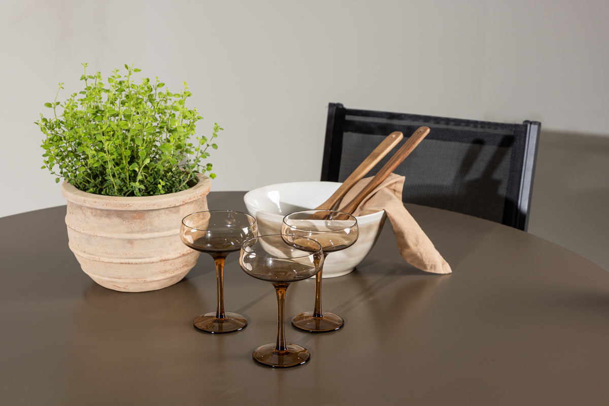 Copacabana & Santa Fe Outdoor-Esszimmerset Braun Schwarz