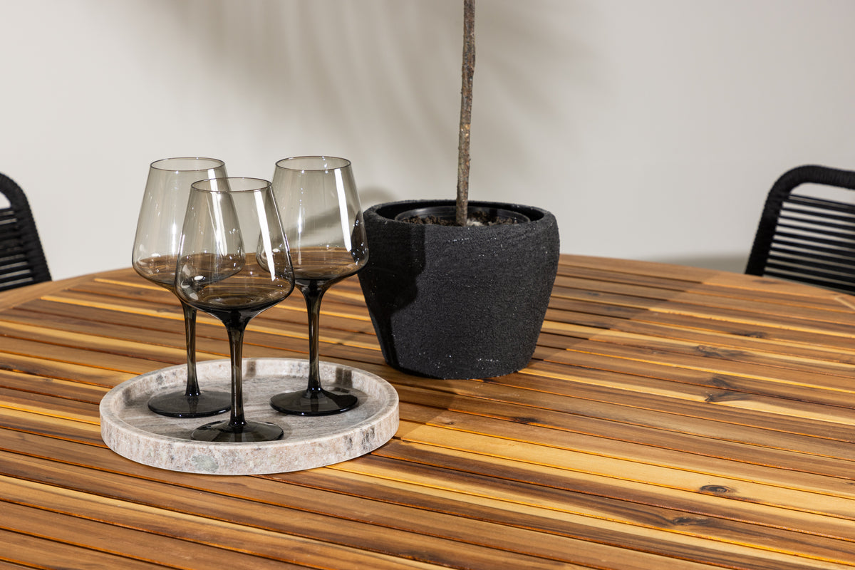 Lindos & Lumpur Outdoor-Esszimmerset 120 cm Natur