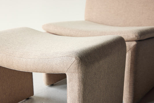 Bonn Sessel Braun + Ottomane 45 x 46 x 70 Braun