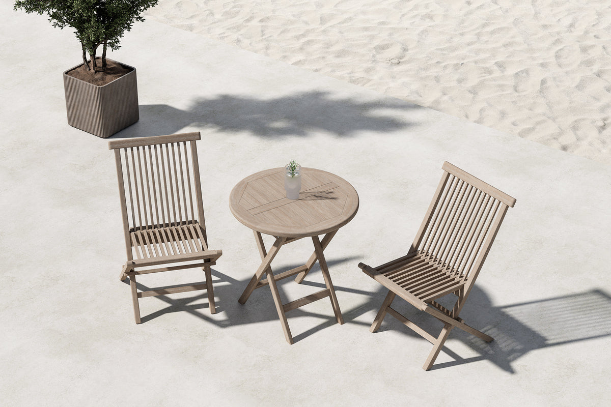 Kenya Cafétisch-Set Whitewash