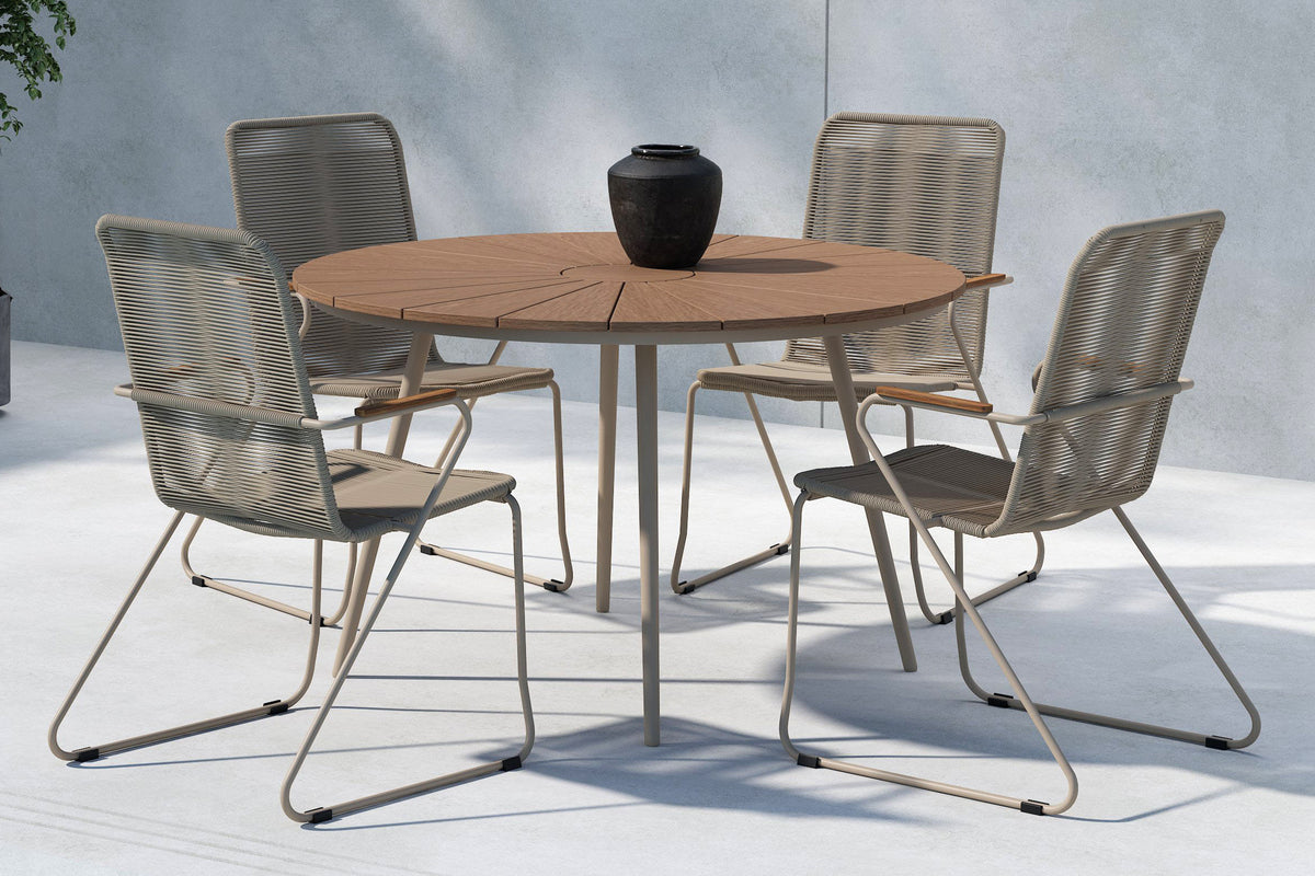 Bois & San Vito Outdoor-Esszimmerset Beige