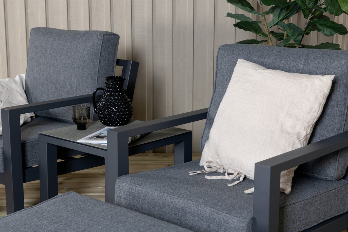 Barcelona Lounge-Set Schwarz