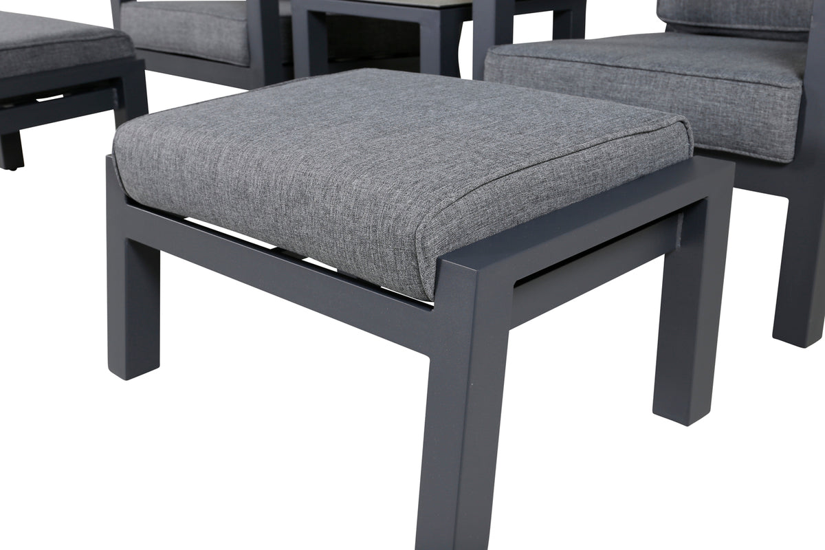 Barcelona Lounge-Set Schwarz