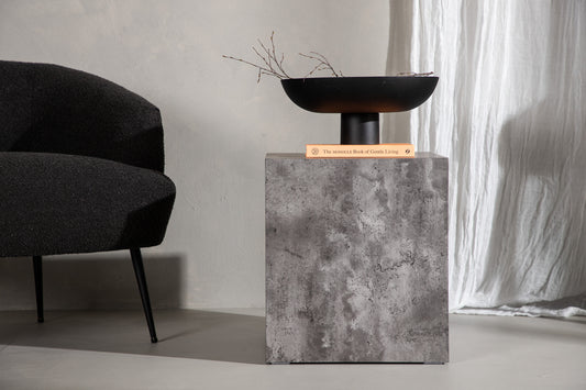 York Couchtisch Beistelltisch 40 x 40 Dunkelgrau