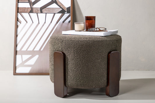 Coffey Pouf Hocker 50 x 50 Dunkelgrau