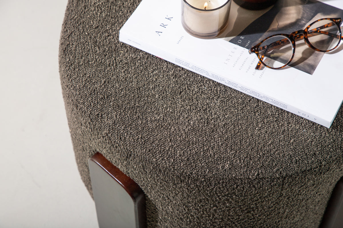 Coffey Pouf Hocker 50 x 50 Dunkelgrau