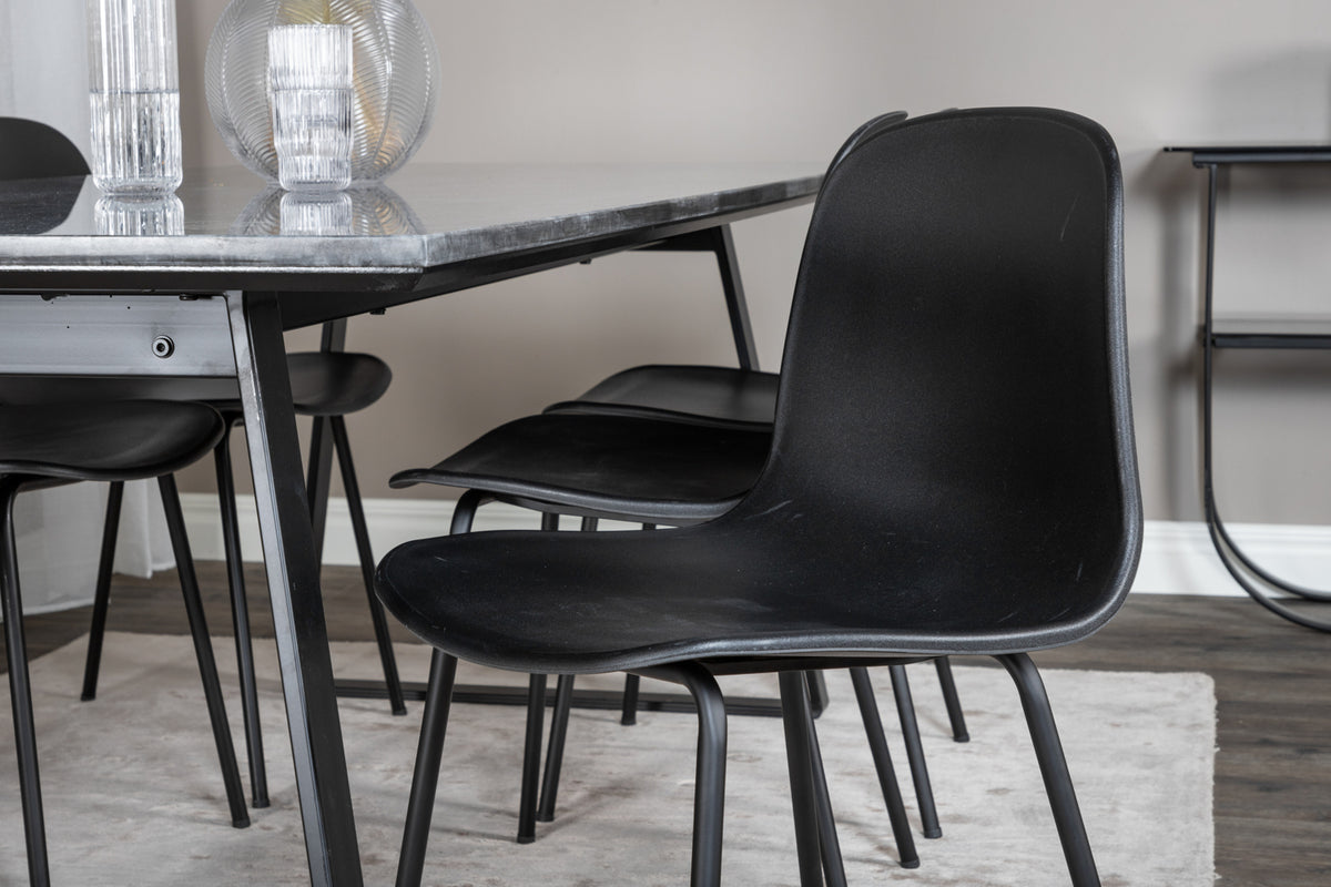 Arctic Esszimmerstuhl 2er-Pack Schwarz