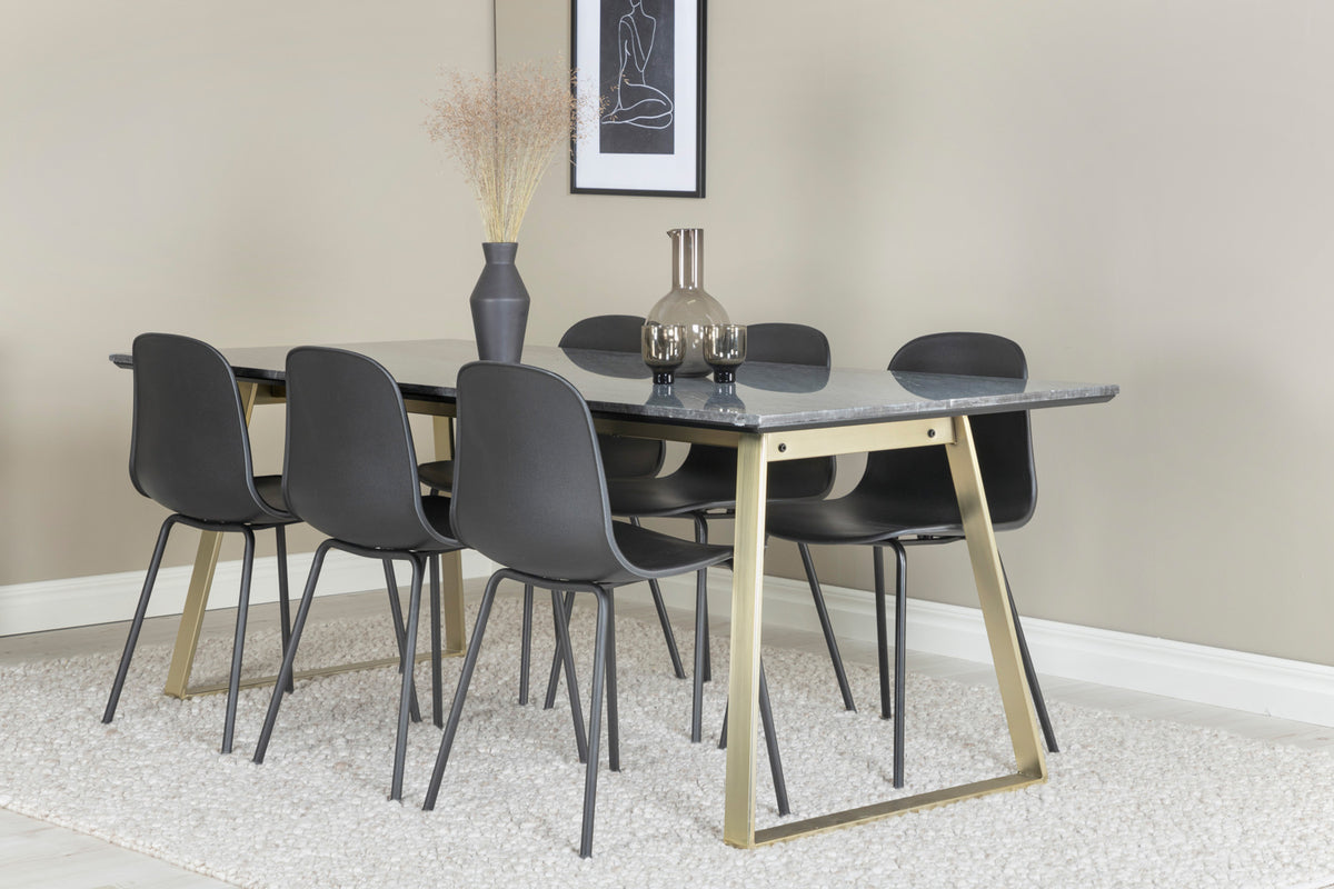 Arctic Esszimmerstuhl 2er-Pack Schwarz