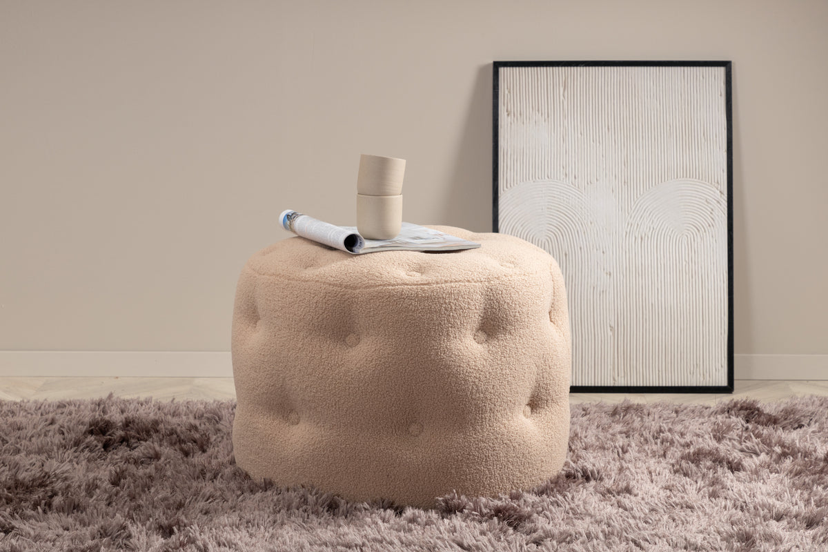 Benjamin Pouf Hocker 55 x 55 Beige