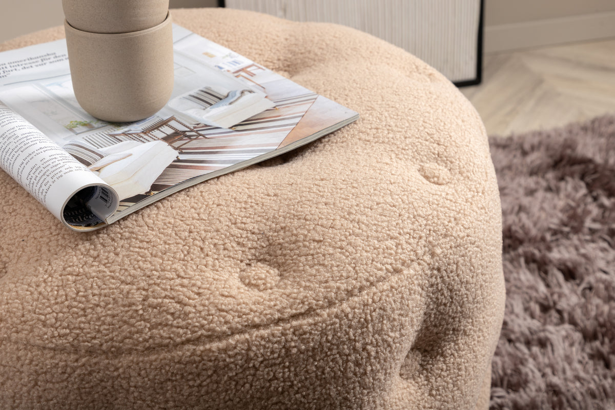 Benjamin Pouf Hocker 55 x 55 Beige