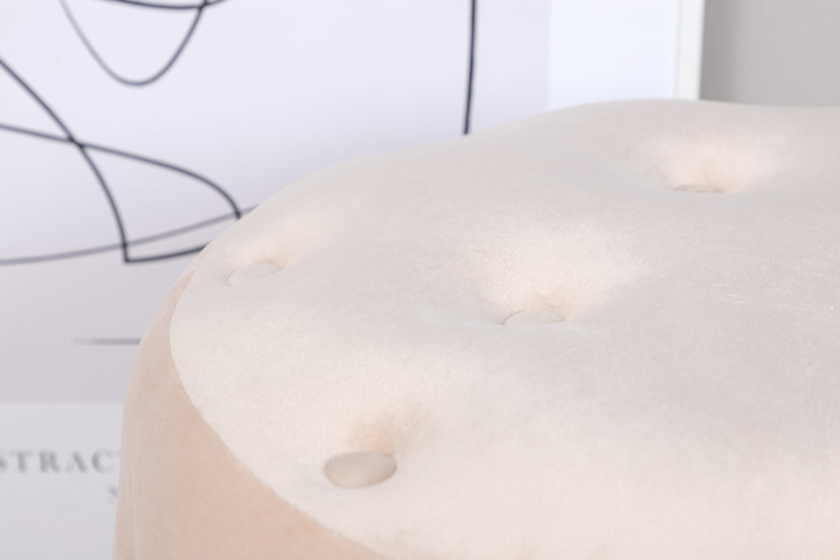 Benjamin Pouf Hocker  55 x 55 Weiß