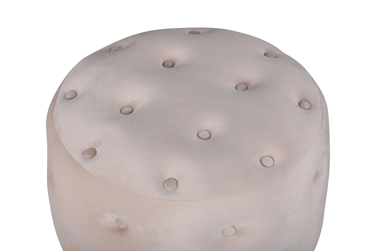 Benjamin Pouf Hocker  55 x 55 Weiß