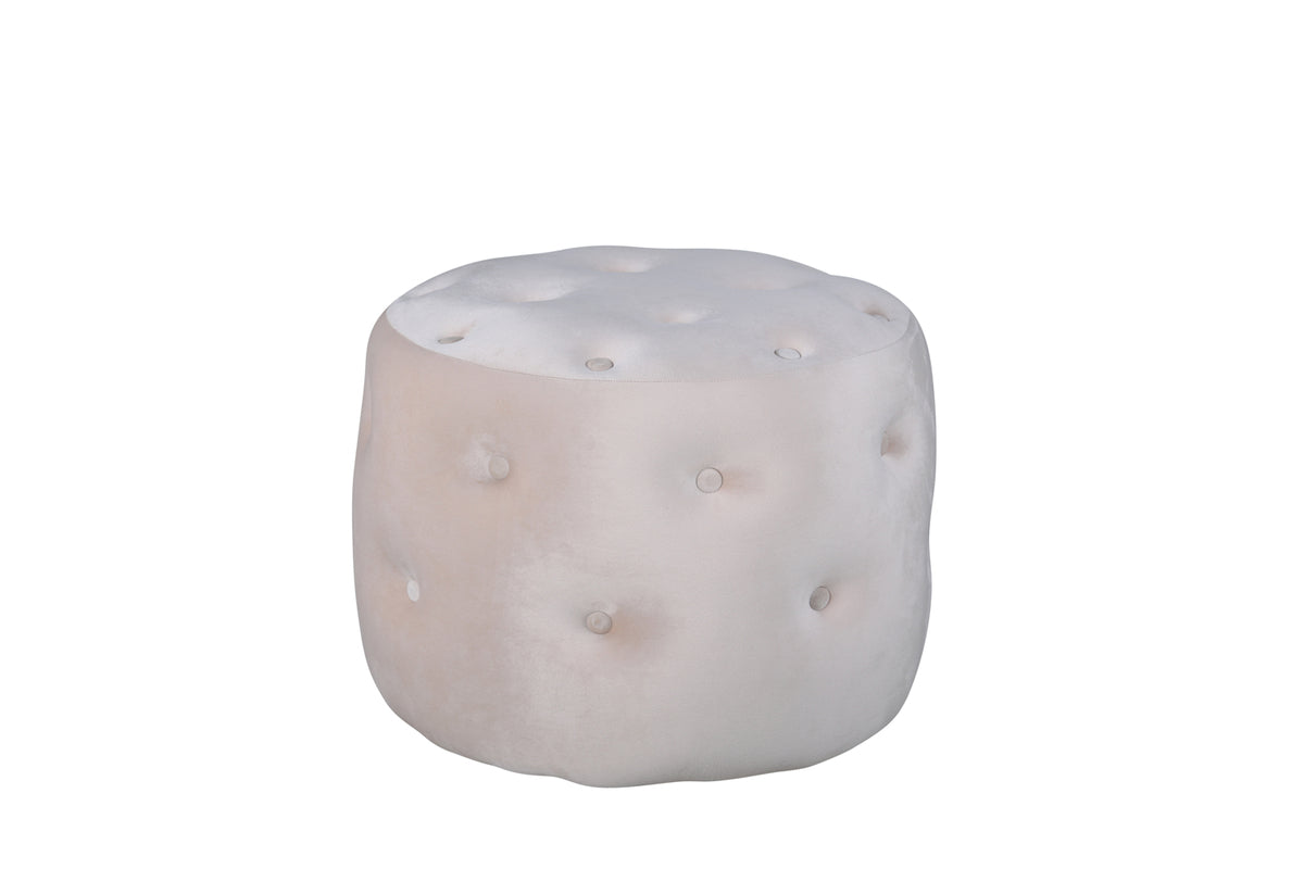 Benjamin Pouf Hocker  55 x 55 Weiß