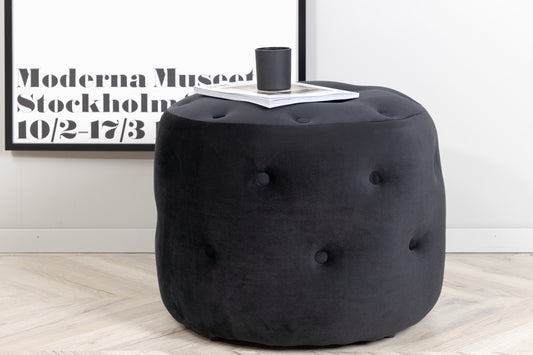 Benjamin Pouf Hocker 55 x 55 Schwarz