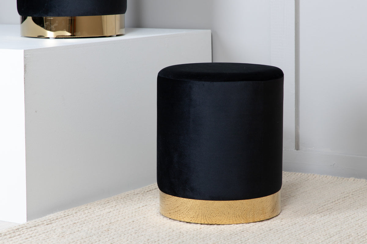Benji Pouf Hocker 35 x 35 Schwarz