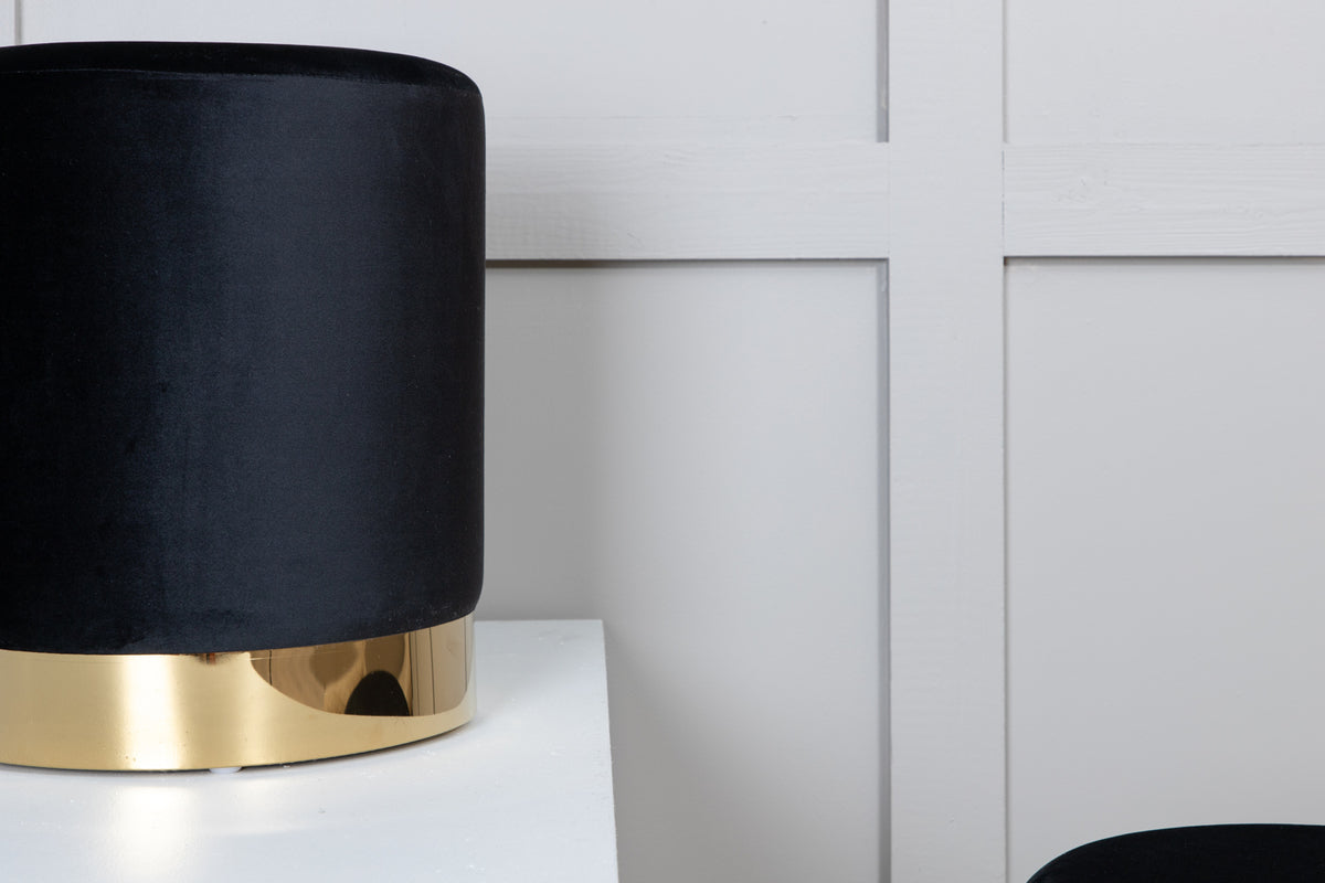 Benji Pouf Hocker 35 x 35 Schwarz