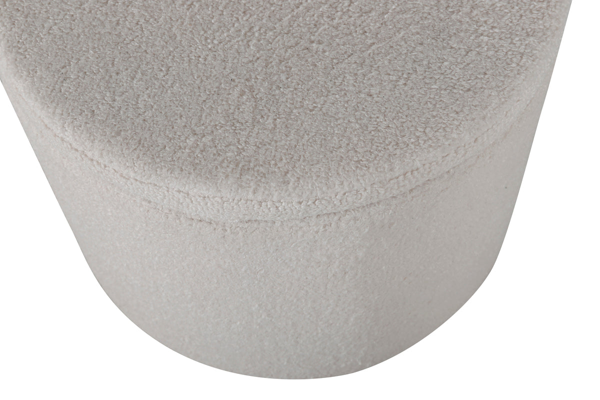 Dunken Pouf Hocker 51 x 51 Weiß