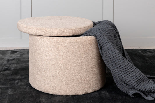 Dunken Pouf Hocker 51 x 51 Beige