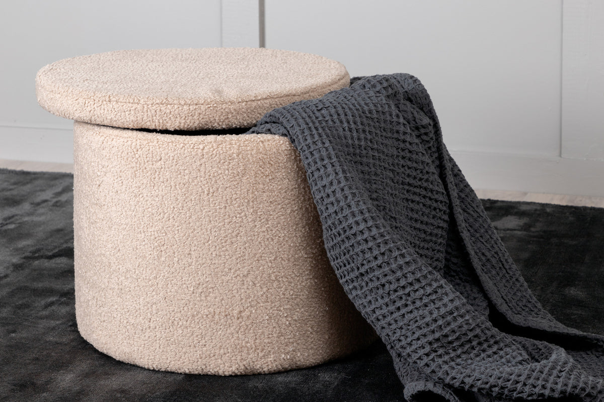 Dunken Pouf Hocker 51 x 51 Beige