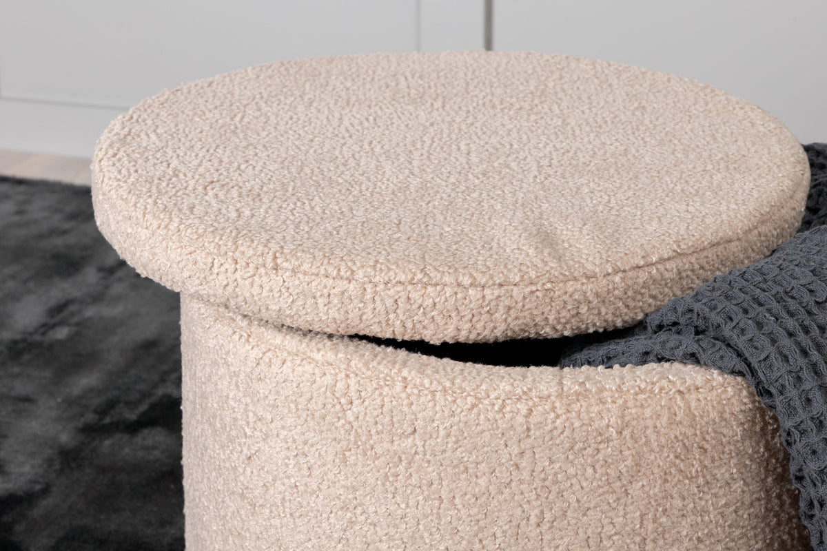 Dunken Pouf Hocker 51 x 51 Beige