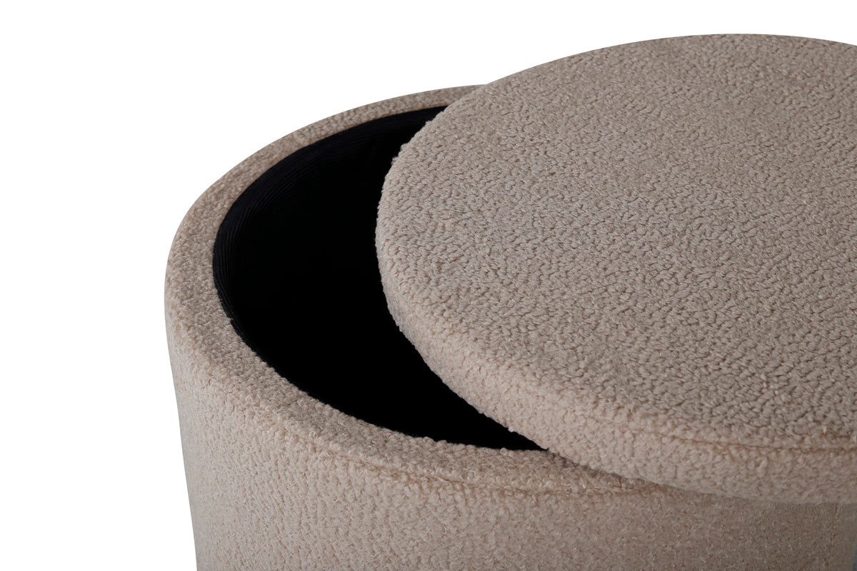 Dunken Pouf Hocker 51 x 51 Beige