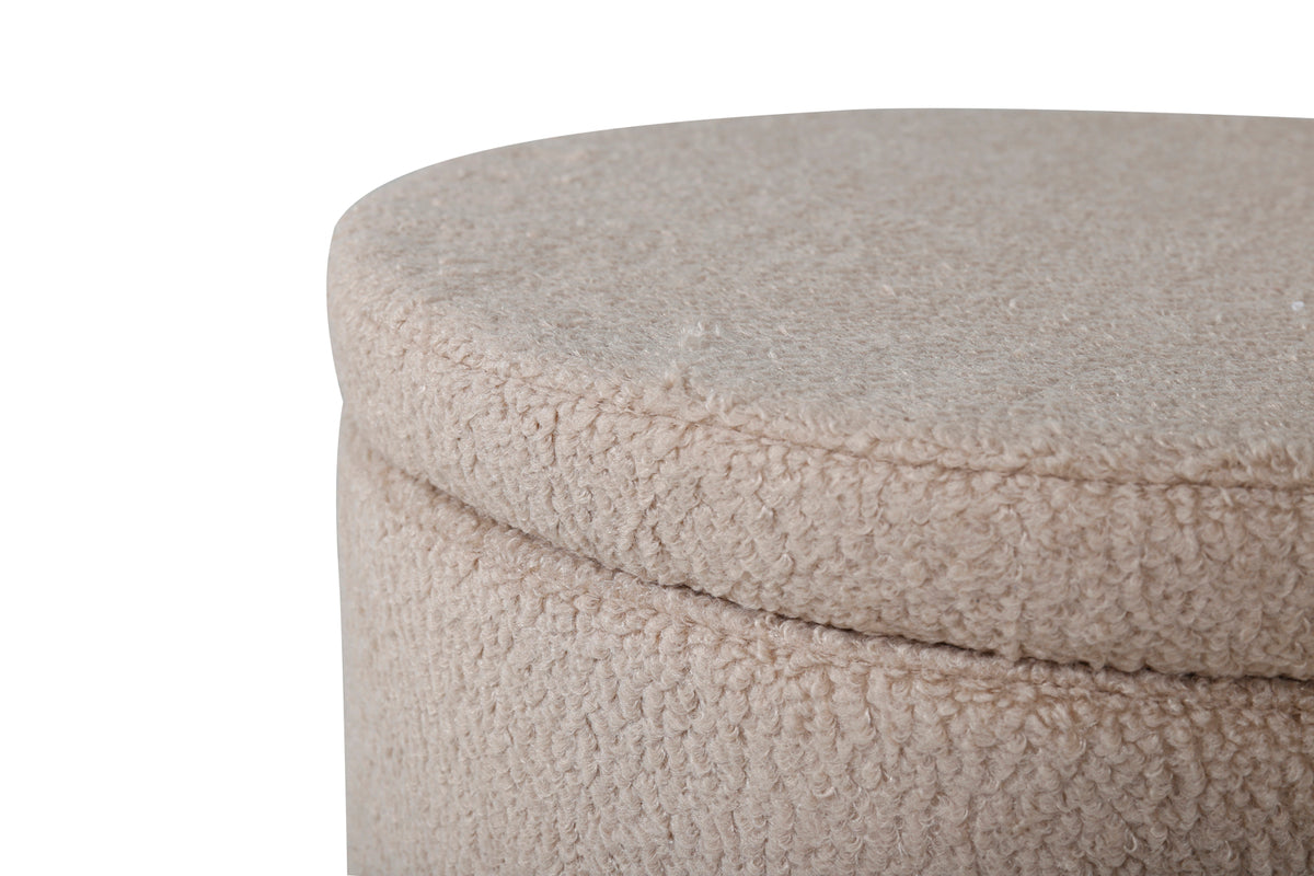 Dunken Pouf Hocker 51 x 51 Beige