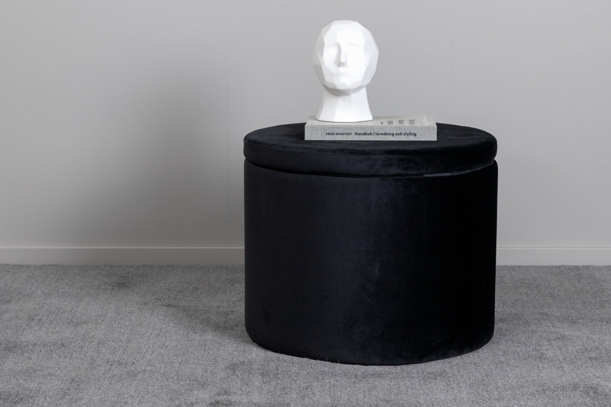 Dunken Pouf Hocker 51 x 51 Schwarz