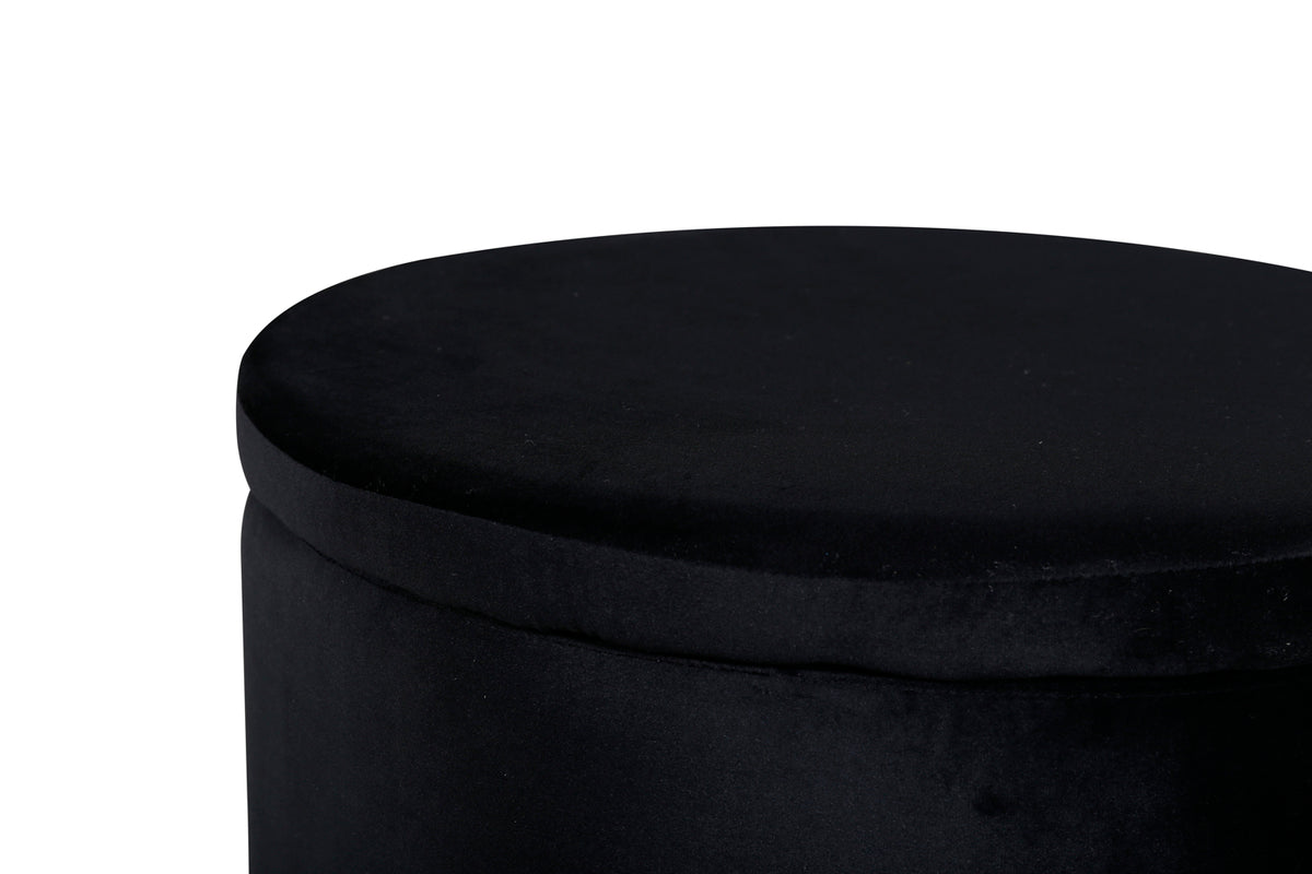 Dunken Pouf Hocker 51 x 51 Schwarz