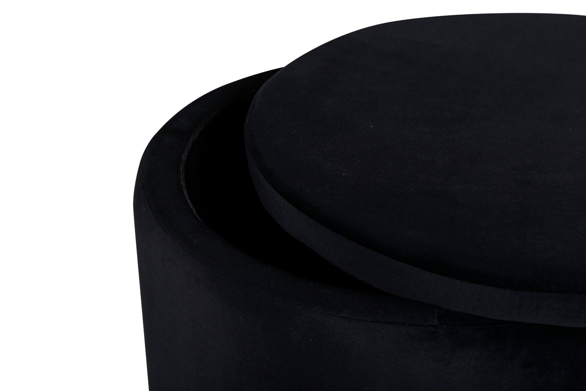 Dunken Pouf Hocker 51 x 51 Schwarz