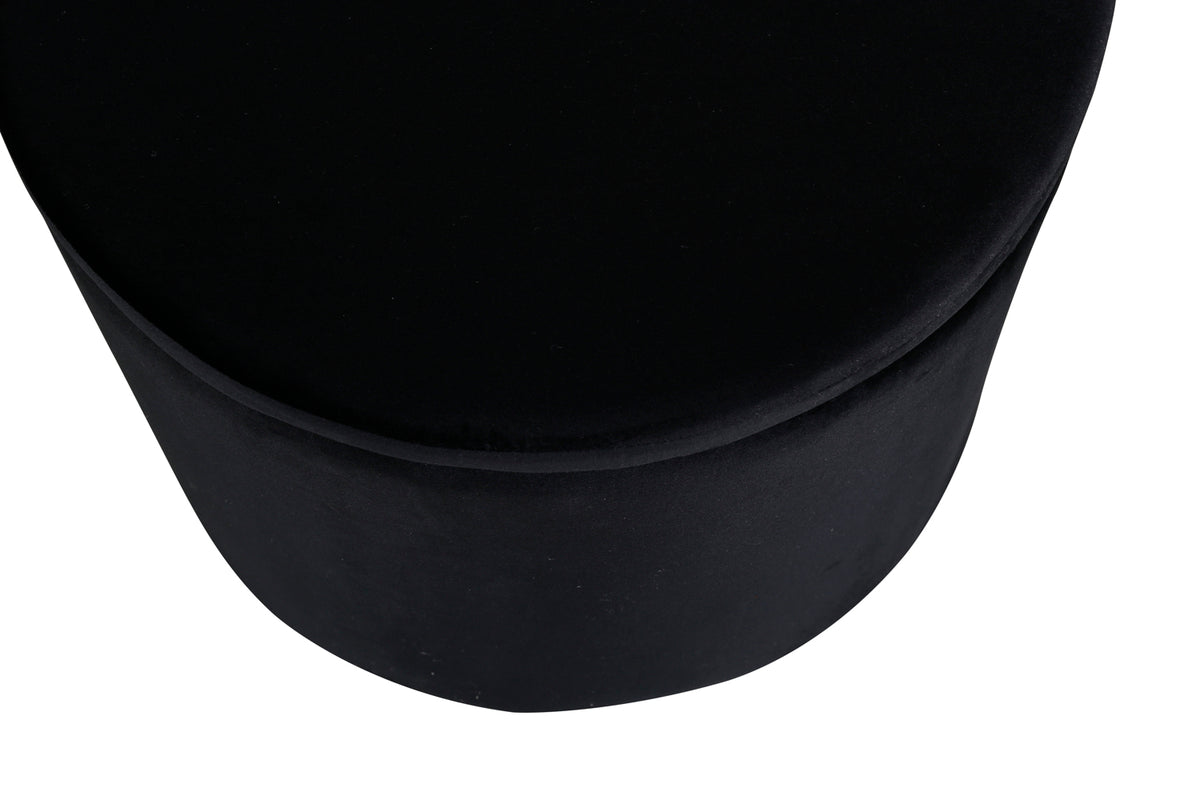 Dunken Pouf Hocker 51 x 51 Schwarz