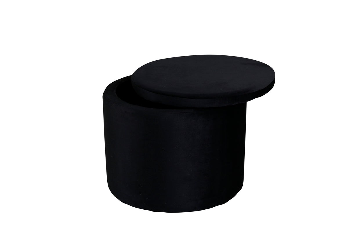Dunken Pouf Hocker 51 x 51 Schwarz