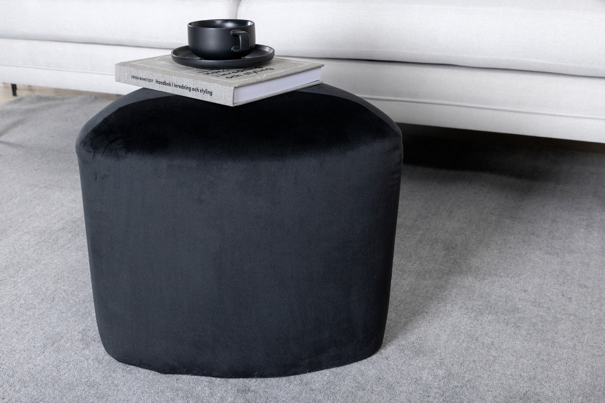 Peg Pouf Hocker 46 x 46 Schwarz