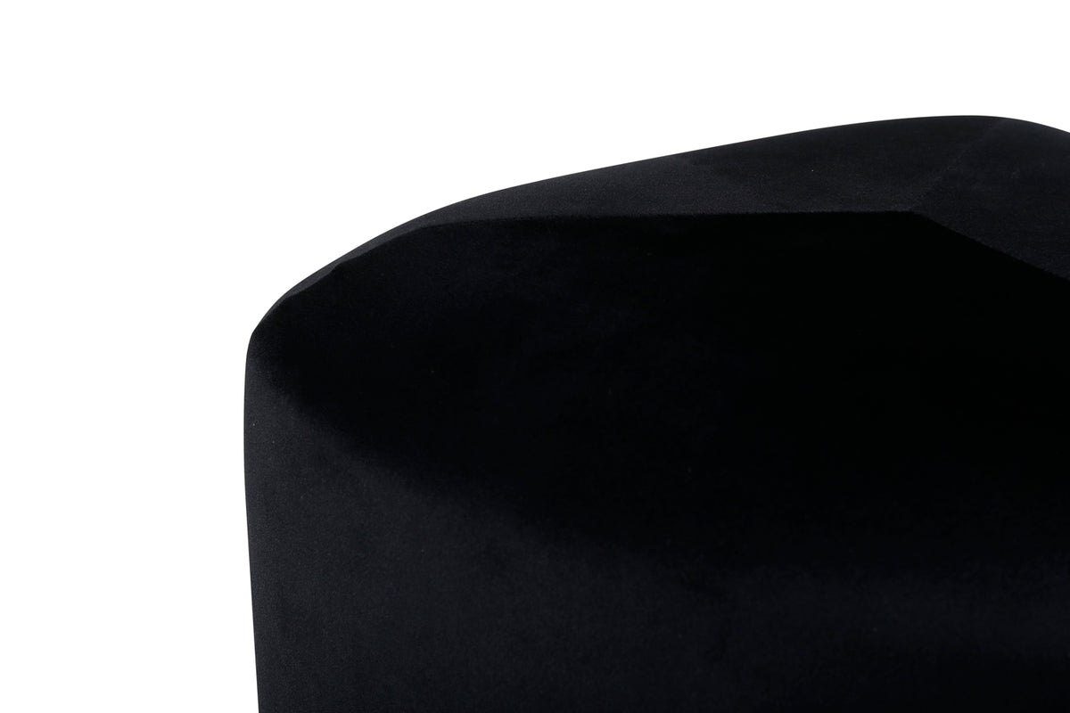 Peg Pouf Hocker 46 x 46 Schwarz