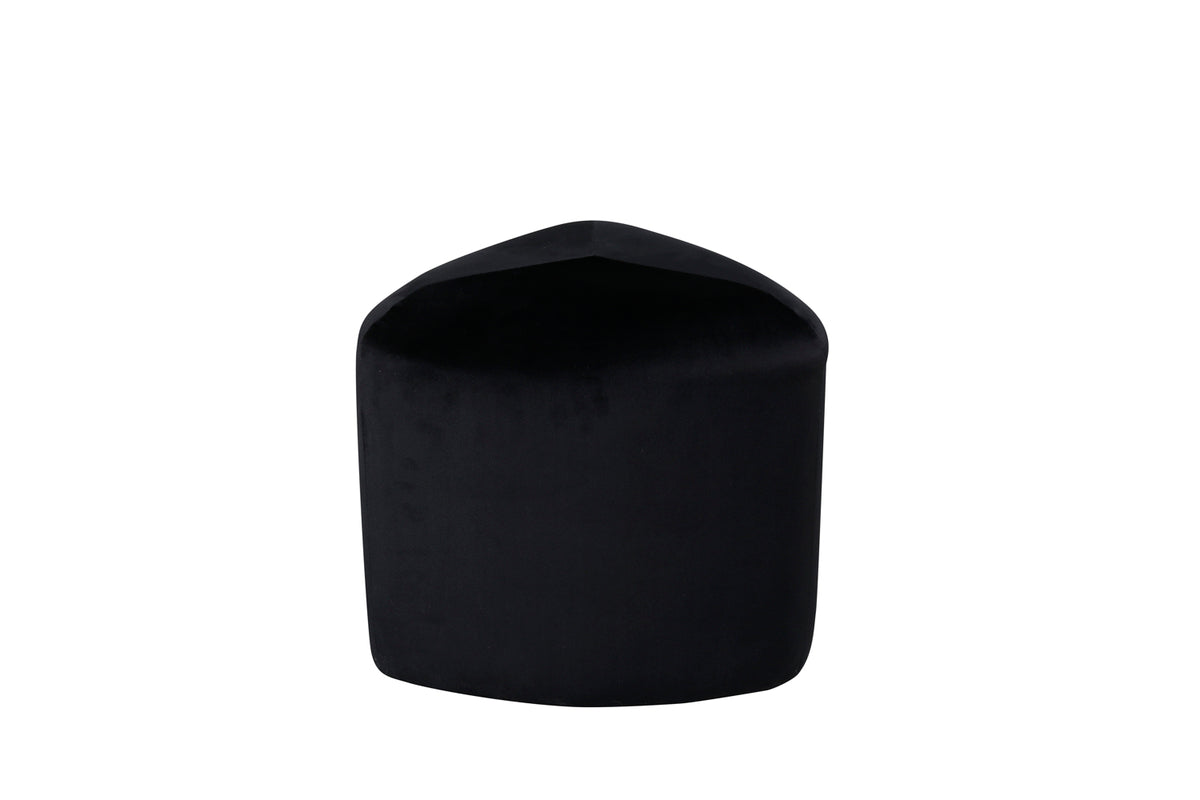 Peg Pouf Hocker 46 x 46 Schwarz