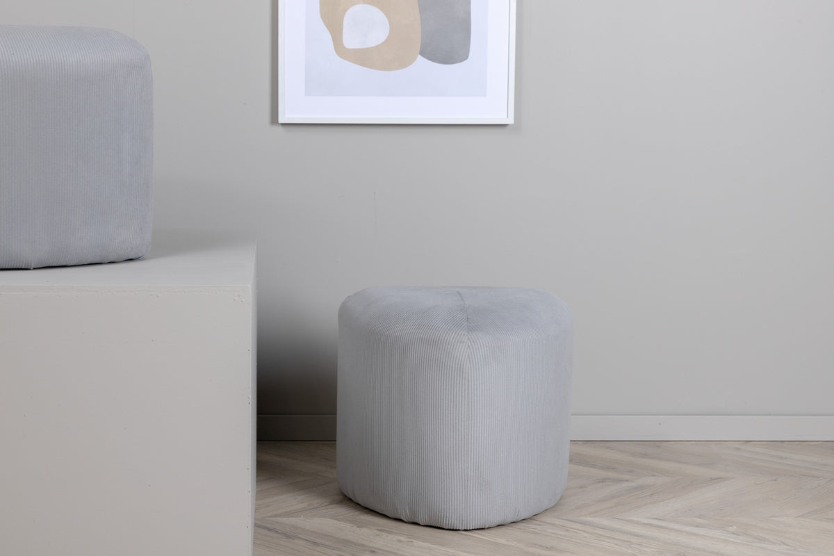 Peg Pouf Hocker 46 x 46 Grau