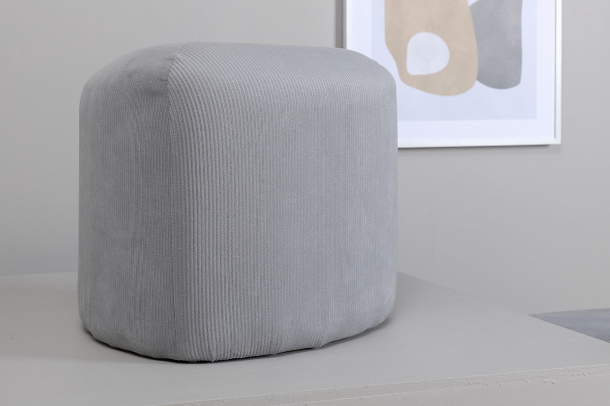 Peg Pouf Hocker 46 x 46 Grau