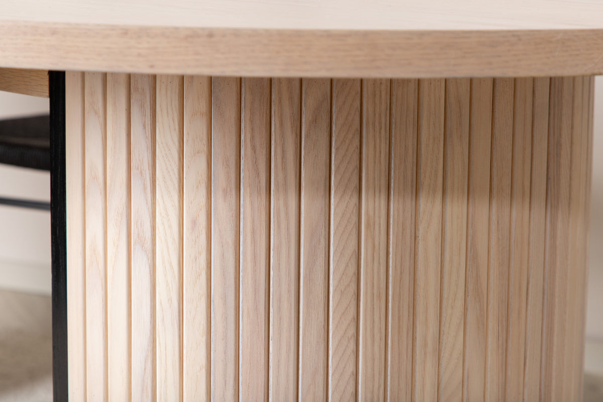 Bianca Ovaler Esstisch 200 x 90 Weiß