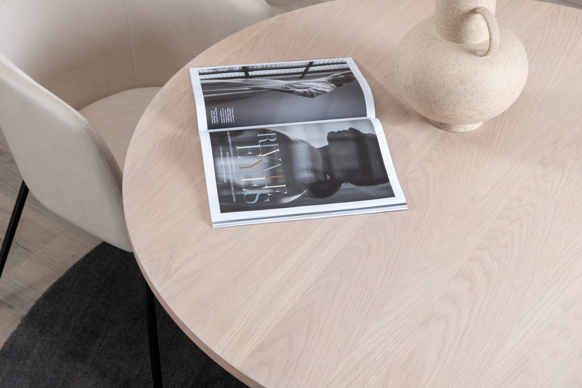 Bianca Runder Esstisch 110 cm Weiß