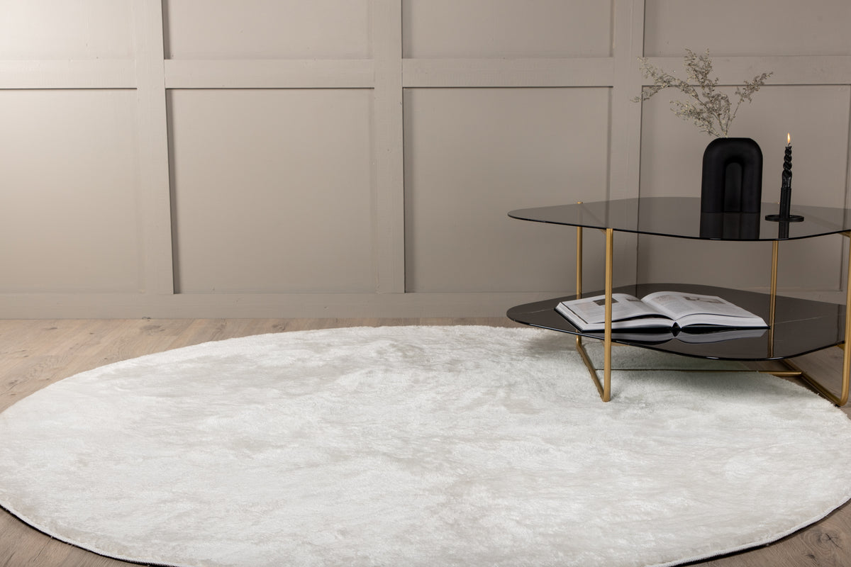 Blanca Runder Teppich 200 cm Weiß